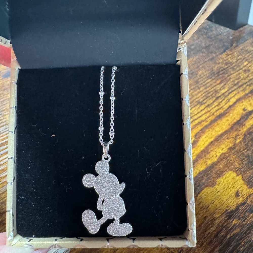 Pave Mickey Mouse Trunk Show Exclusive Mickey Mouse Necklace by Rebecca Hook